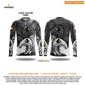 Jersey Mancing Mania Resleting Lengan Panjang KAOSBOS Jersey 1