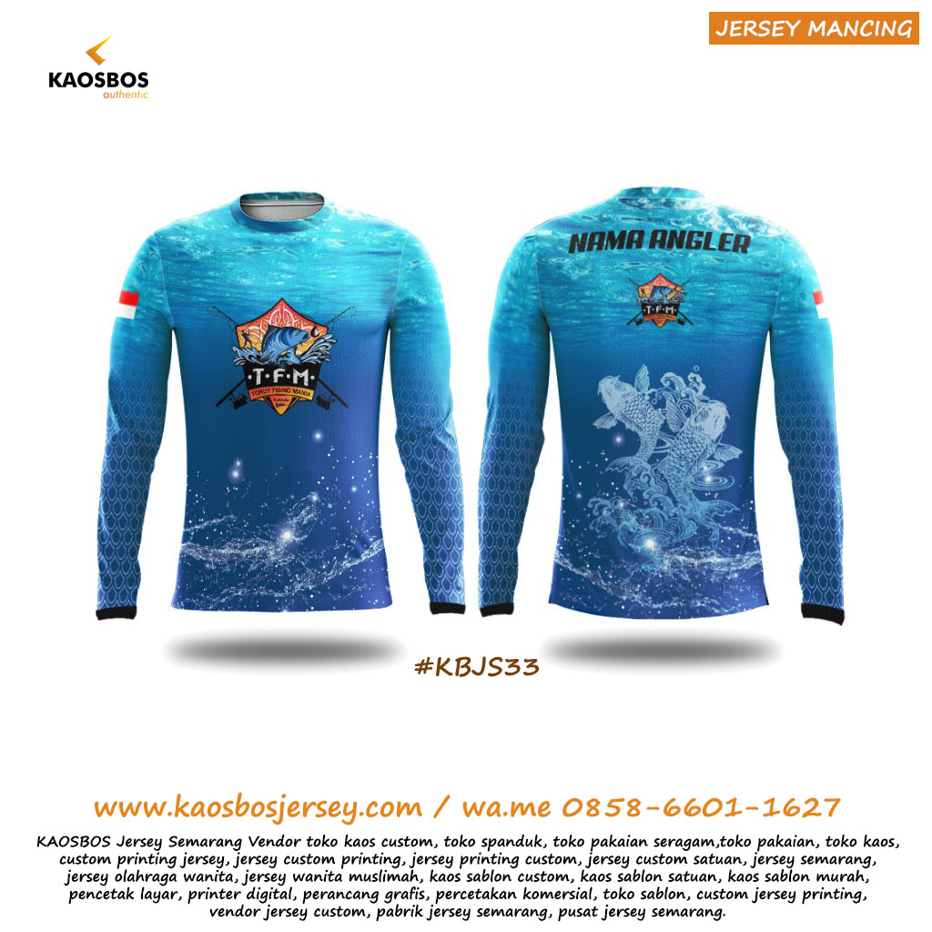Kaos Jersey Mancing Mania Casting Popping Printing Custom KAOSBOS Jersey 3