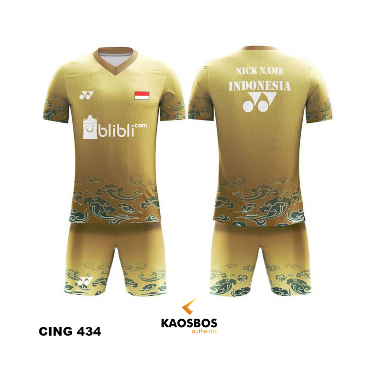 Jersey Badminton Setelan Kaosbos Jersey Cing 434