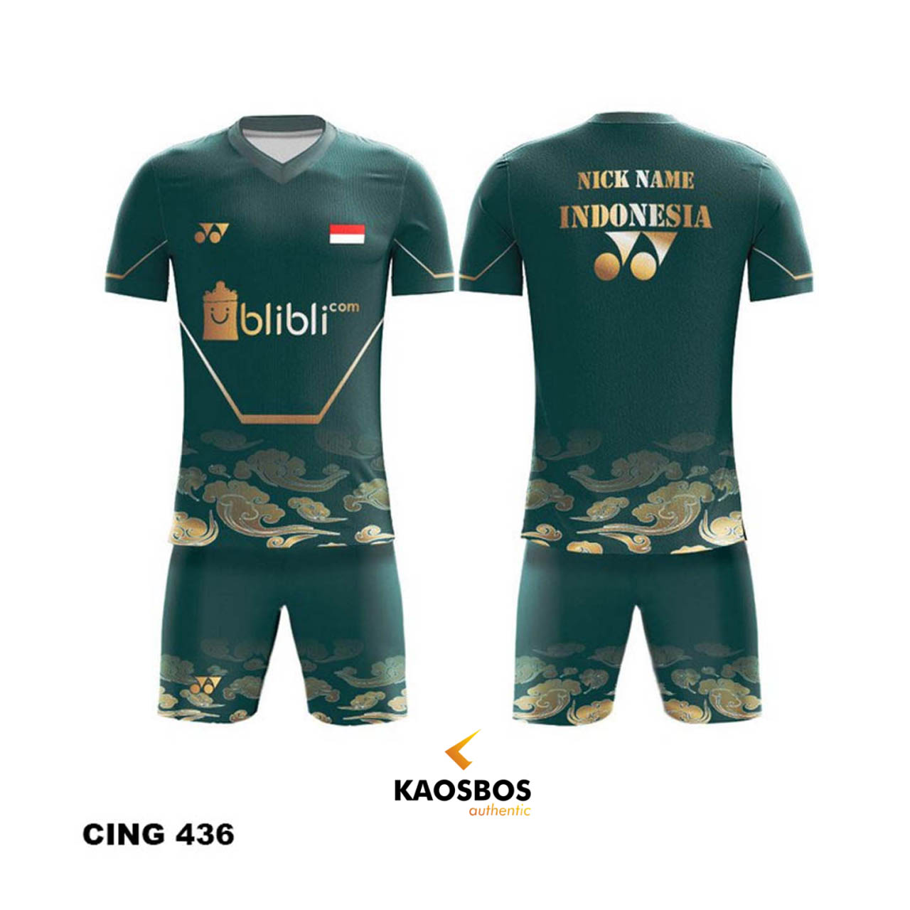 Jersey Badminton Setelan Kaosbos Jersey Cing 436