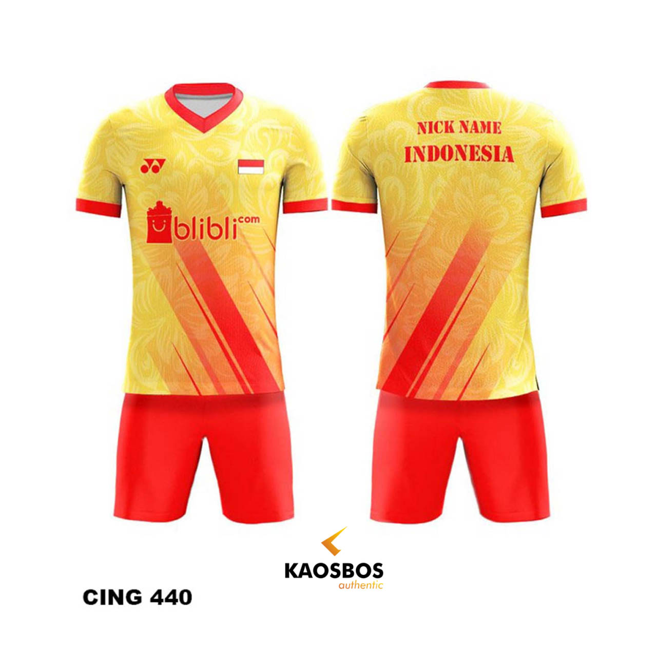Jersey Badminton Setelan Kaosbos Jersey Cing 440