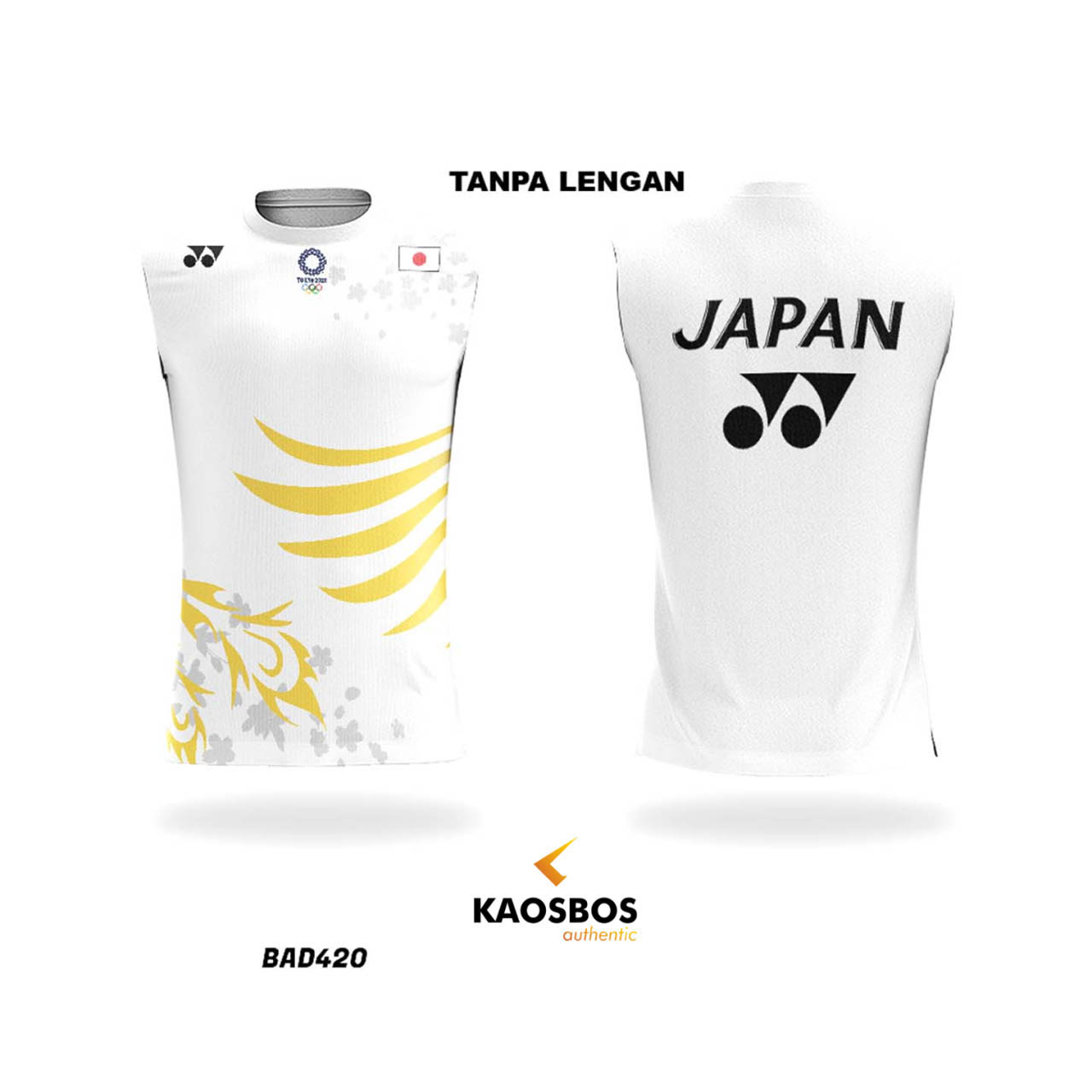JERSEY BADMINTON SINGLET KAOSBOS JERSEY BAD420