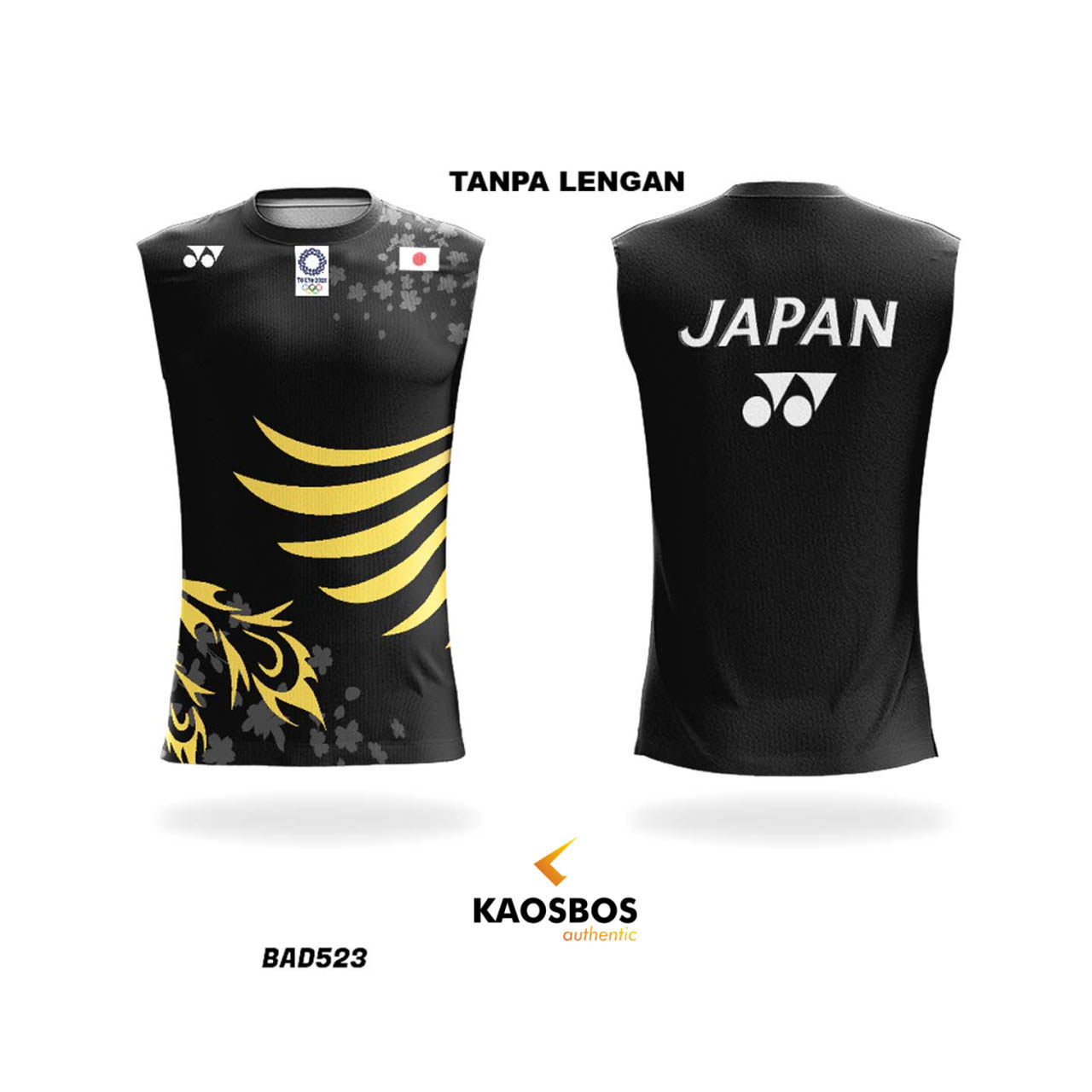 JERSEY BADMINTON SINGLET KAOSBOS JERSEY BAD523