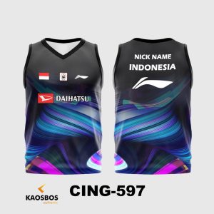 JERSEY BADMINTON SINGLET KAOSBOS JERSEY CING597